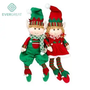 Elf Plush Christmas Stuffed elf Dolls for Boy and Girl Elves Holiday Plush Toys Fun Decorations