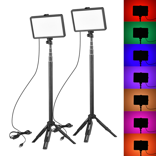 RGB LED Video Studio Light Kit LED Fill Light for Live Streaming