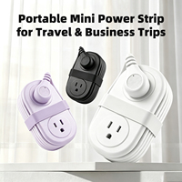 Multiprise de voyage USB-C PD 20W avec prise US, 4 prises CA, station de charge de bureau avec rangement de câbles intégré pour ordinateur portable, téléphone et tablette