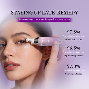 Crema de Ojos con Retinol, Ácido Hialurónico y 5% de Cafeína, OEM/ODM, Iluminadora, Reduce las Ojeras y la Hinchazón, con Rodillo Aplicador, Colágeno - Product Image 5