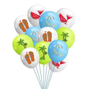 Décorations de fête d'été sur le thème hawaïen : Ensemble de ballons et décorations de gâteau pour anniversaire, piscine et vacances à la plage - Product Image 5