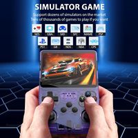 Console de Jeu Portable R36S Rétro Vintage avec Carte 64G, Système de Jeu Linux, 13 Émulateurs, Écran IPS 3,5 Pouces, Jeux d'Arcade Classiques