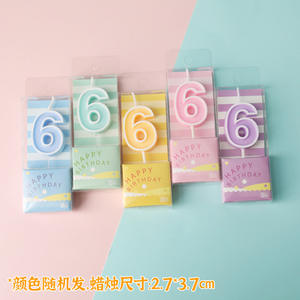 Velas Digitales de Números 0-9 para Cumpleaños Decoración de Fiesta Adornos para Pastel <span class=keywords><strong>al</strong></span> por Mayor Color Caramelo Macaron para Decoración de Pasteles - Product Image 6