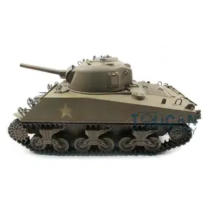 Mato Full Metal TR RC Tank 1/16 Échelle 4CH 2.4Ghz Vert Armée M4A3 Sherman Infrarouge Ver R1230 TOUCAN HOBBY Modèle TH00673