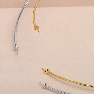 Collier élastique en argent S925 avec double perle et décoration creuse, semi-fini, 5540, collier à mémoire, accessoires et composants de bijoux - Product Image 2