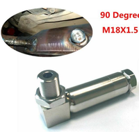 Entretoise d'échappement coudée à 90 degrés M18*1.5 avec mini-catalyseur intégré, haute performance, prix bas, pour pièces automobiles, directement de l'usine