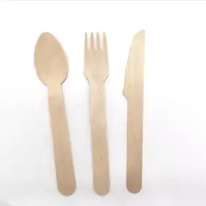 140mm <span class=keywords><strong>Precio</strong></span> <span class=keywords><strong>de</strong></span> fábrica Cubiertos <span class=keywords><strong>de</strong></span> <span class=keywords><strong>madera</strong></span> desechables Cuchillo Tenedor Cuchara - Product Image 1