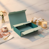 Boîte cadeau cosmétique pliable en papier rigide de qualité supérieure, écologique, réutilisable, avec impression personnalisée, pour cosmétiques et maquillage
