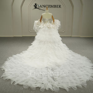 Vestido de Novia Moderno GT26004 con Cuentas Pesadas, Corte Sirena Delgado, Encaje Floral, Apliques de Cristal y Bordados, con Cola Capilla - Product Image 4