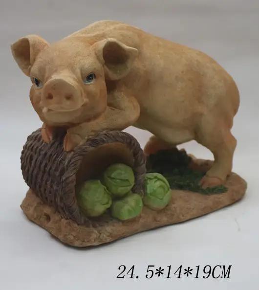Wholesale Realistic Animal Statues Garden Pig Mold Gifts Crafts for Sale Outdoor Decor  Hand Made Life Size Resin China America