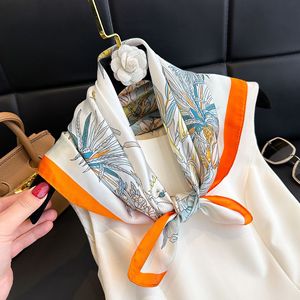 New Fashion <strong>Women's</strong> Stylish Square Neck <strong>Scarves</strong> 70cm <strong>Designer</strong> Custom Printed Luxury Brand Head Hair Ties <strong>Scarf</strong> - Product Image 5