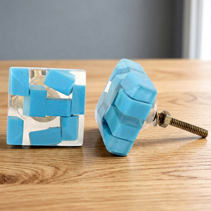 Poignée de tiroir en résine personnalisée, faite à la main, peinte à la main, design minimaliste pour la décoration de la maison - Prix d'usine - Product Image 1