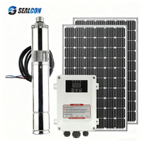 Pompe solaire submersible DC pour puits profonds, alimentée par l'énergie solaire, pompe à eau pour l'agriculture, 0,5 KW/0,67 CV, pompe solaire