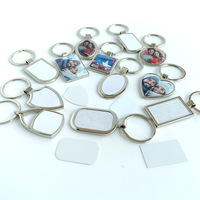 Vente en gros de porte-clés blanc à sublimation Produits cadeaux Porte-clés en métal à sublimation vierge en alliage de zinc