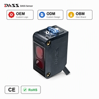 Sensor Fotoelektrik DS-GLS22 Ukuran Besar, Cahaya Merah, BGS Grosir, Penangkal Latar Belakang, IP67, 24V, Dapat Menggantikan Seri E3Z-LS