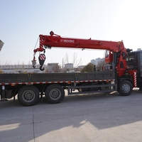 Grue montée sur camion de 20 tonnes, hauteur de levage de 25 m, moteur Weichai, pompe, boîte de vitesses, norme d'émission Euro 6, télécommande électro-hydraulique