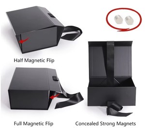 Boîte à perruques de luxe personnalisée en carton magnétique pliable, design marbre, pour mèches de cheveux vierges, emballage tendance pour coiffeurs et salons - Product Image 4