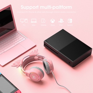 Auriculares para Juegos <span class=keywords><strong>ONIKUMA</strong></span> X15 Pro RGB Rosa, Auriculares Supraaurales con Micrófono Dinámico para PS5, PC, DJ, Viajes - Product Image 6