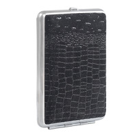 EA180Luxury-Petits étuis vides vintage décontractés et personnalisés-Étui à cigarettes super fin en métal et cuir véritable étanche pour hommes