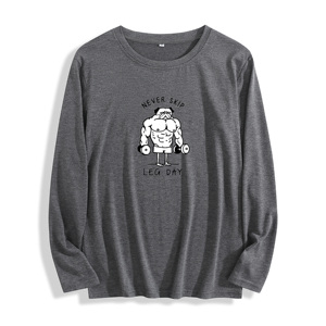 Tela suave "Never Skip Leg Day Muscular <span class=keywords><strong>Pug</strong></span> Graphic" Camiseta de manga larga Multi colores - Product Image 2