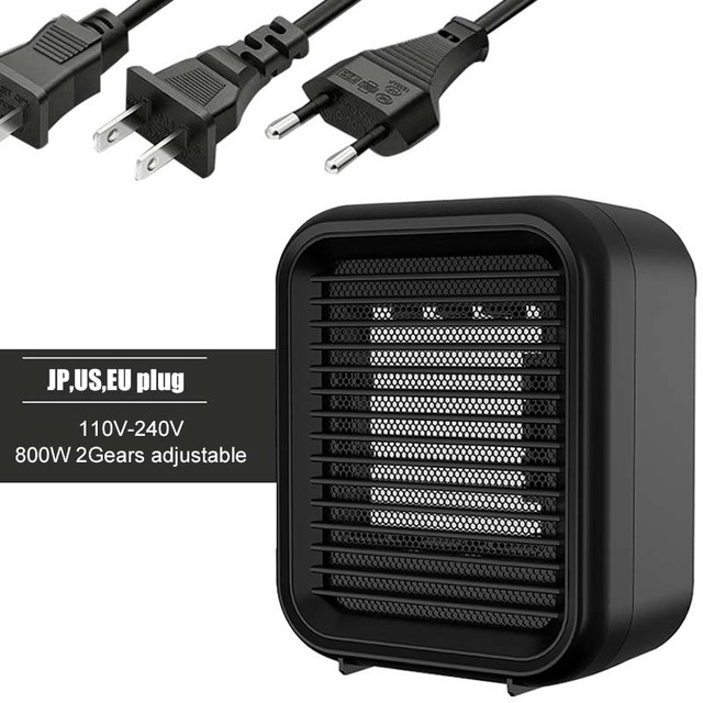Factory hot sales 800W Automatic Power off PTC Ceramic Overheat Protection Electric Silent Fast Heating portable Desktop Heater