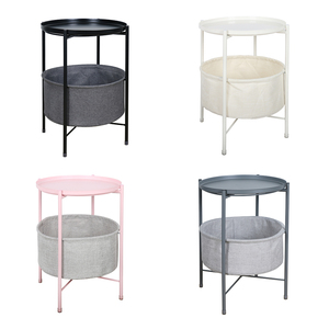 Hot Sale Small <strong>Table</strong> Modern Metal <strong>Side</strong> <strong>Table</strong> for Living Room <strong>Round</strong> Movable Tray <strong>Storage</strong> Basket Coffee <strong>Table</strong> - Product Image 2