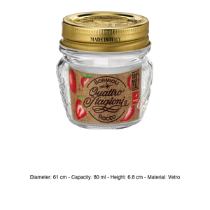Pot en verre 4 Stagioni 8 cl H 6,8 cm Ø 6,1 cm avec couvercle Bormioli Rocco - Product Image 3