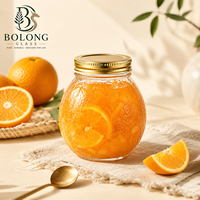 Lot de 3 bocaux de conservation alimentaire en verre en forme d'orange, écologiques, non toxiques, avec couvercle métallique hermétique, pour cuisine et garde-manger, personnalisables avec logo, vente en gros