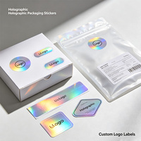 Etiqueta de Embalaje de Marca Blanca, Etiqueta de Vinilo Impermeable, Etiqueta Personalizada con Logotipo del Producto para Botellas, Rollo de Etiquetas Holográficas Personalizadas