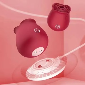 Glow Dark 2024 Mini Suction Vibrator Rose Flower Design <b>Clitoral</b> & <b>Nipple</b> Stimulation Silicone ABS Material Sex <b>Toy</b> for Women - Product Image 1