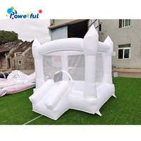 Nouveau château gonflable gonflable de mariage pour bébé, commercial, maison de rebond blanche avec toboggan