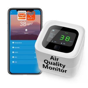 เครื่องตรวจวัดคุณภาพอากาศอัจฉริยะ 6 in 1 ยี่ห้อ Tuya Wifi ตรวจจับ PM 2.5, VOC, HCHO, CO2, อุณหภูมิ และความชื้น - Product Image 1