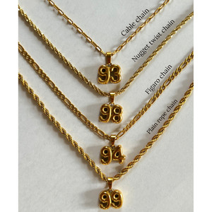 สร้อยคอชุบทอง18K พร้อมจี้สำหรับผู้หญิงกันน้ำวันเกิด91 <span class=keywords><strong>92</strong></span> 94 95 96 97 98 99 - Product Image 6