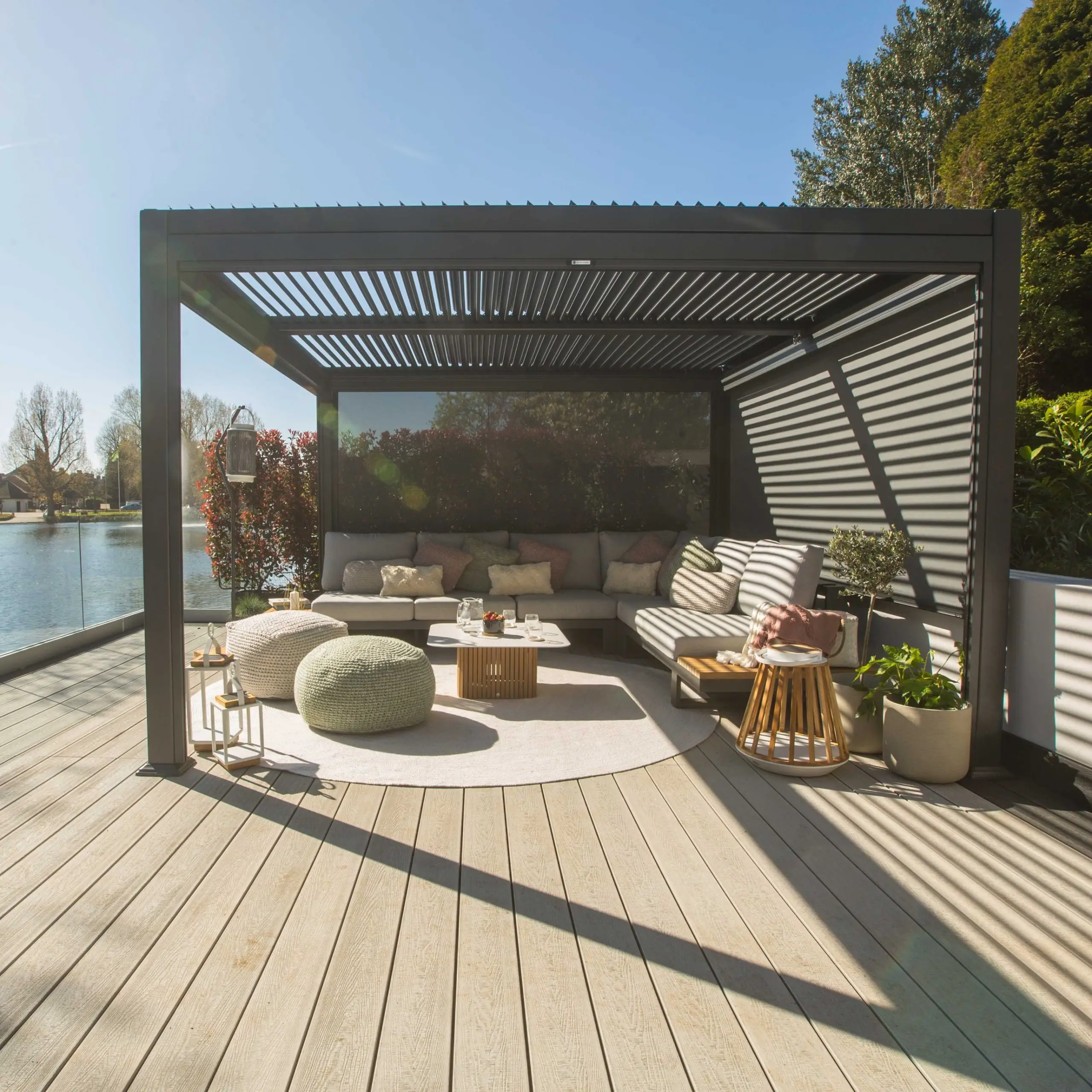 Morden teto retrátil de alumínio gazebos, jardim de vidro retrátil