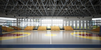 École moderne personnalisée Structure métallique publique commerciale Salle de sport Métal pour sites sportifs Stade préfabriqué avec toit Auvent Acier