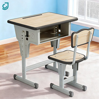 Bureau et chaise d'étudiant réglables en hauteur, en métal durable et moderne, pour salle de classe scolaire, Jiangxi