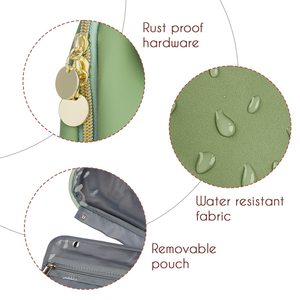 OEM Customized Bath Wash <b>Bags</b> Waterproof <b>Toiletry</b> <b>Bag</b> Travel PU <b>Leather</b> Makeup Cosmetic <b>Bags</b> with Hook - Product Image 6