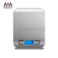 Balance numérique Rechargeable en acier inoxydable pour aliments, 11 lb, 5kg