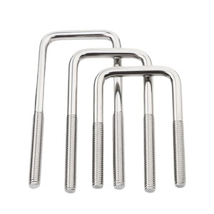 Eight Directions U-shaped Stainless Steel Pipe Clamps M6 M8 M10 M12 Metric Polished Rust Prevention Grade B A2-70 - Product Image 1