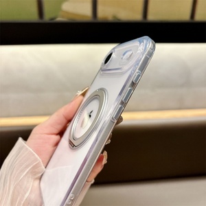 Anti-Fall <b>PC</b> TPU Bumper Hard Acrylic <b>Wireless</b> Charging 360 Rotating Holder Phone Case Cover for iPhone 17 Pro Max Air - Product Image 6