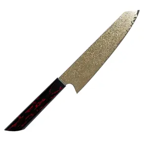 סכין מטבח דמשק נחושת 33 שכבות 210 מ""מ סכין גיוטו סכין קיריטסקה ידית כלי לכה מעץ