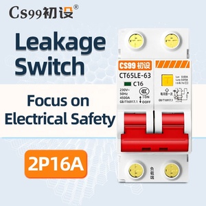 Nhà máy trực tiếp Mini rcob 2P 16A 220V AC <span class=keywords><strong>Circuit</strong></span> Breaker disjuntor 4.5kA PA66 Din Rail núi thu nhỏ mặt đất lỗi mạch - Product Image 1