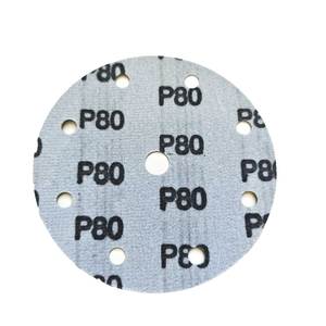 100 unidades de discos abrasivos de película de circonio verde de 6 pulgadas (150 mm) con 9 agujeros para pulido, papel de <span class=keywords><strong>lija</strong></span> al por mayor P240 verde para desbaste - Product Image 2