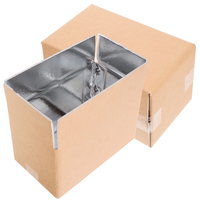 Boîte isotherme en mousse de feuille froide, boîte thermique gaufrée, carton isolé pour l'expédition d'aliments chauds et congelés