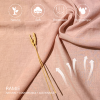 Robes et Vêtements d'extérieur en Tissu 55% Ramie 45% Lyocell, Légers, Respirants, Écologiques, Style Chinois, Printemps-Été, 142 GSM
