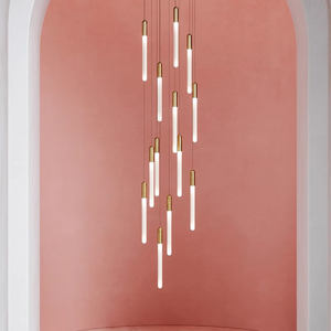 Lámparas <span class=keywords><strong>de</strong></span> Araña <span class=keywords><strong>de</strong></span> Lujo <span class=keywords><strong>de</strong></span> Diseño Nuevo Personalizadas para Techos Altos, Escaleras <span class=keywords><strong>de</strong></span> Villas, Lámpara Decorativa Colgante <span class=keywords><strong>de</strong></span> Meteorito con Varilla Acrílica - Product Image 2