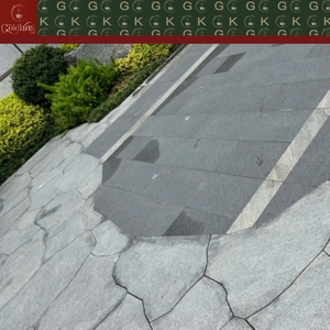 GOLDKING Pietra per <span class=keywords><strong>Pavimentazione</strong></span> in Arenaria a Faccia Irregolare per Terrazze Zen, Beige Grigio Miele, Misure Personalizzate - Product Image 6