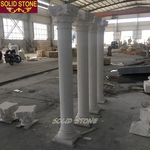 Các Nhà Sản Xuất Bán Hàng Trực Tiếp Vườn Ngoài Trời Trang Trí Tự Nhiên Tay Khắc Bằng Đá Cẩm Thạch Trắng Cột - Product Image 2