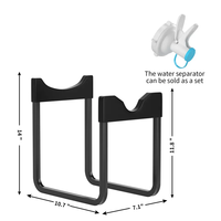 Support de rangement pliable en métal robuste de type vertical pour bouteilles d'eau de 5 gallons, noir, pour utilisation en cuisine