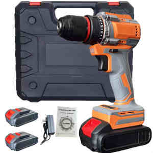 مثقاب يدوي لاسلكي بدون فرشاة مع مطرقة تأثير وسرعة متغيرة وبطارية ليثيوم صغيرة للأدوات - Product Image 2